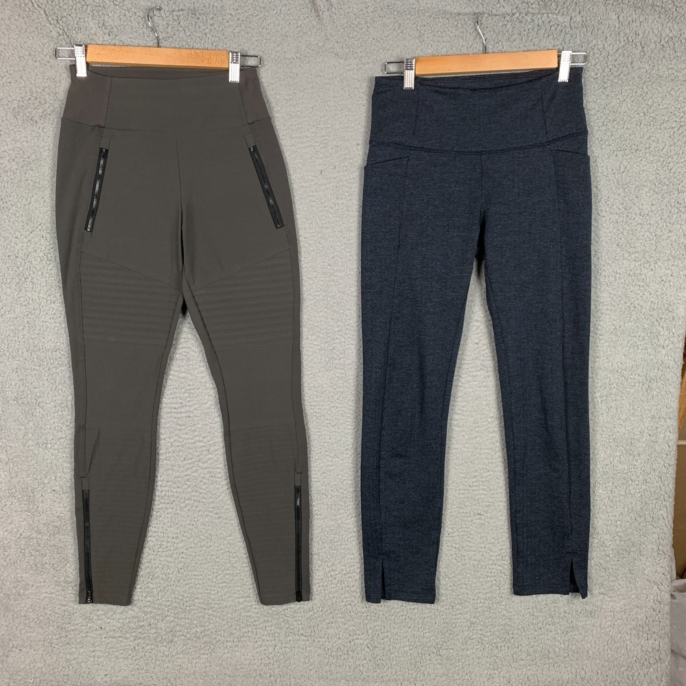 Athleta Headland Hybrid Moto & Herringbone Mercer Tight 2/XS Hiking Gym Lot Of 2